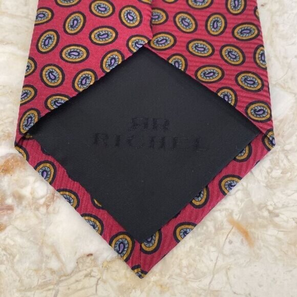 Richel 100% Silk Paisley Tie Made in Spain - Mint Condition - Picture 5 of 8